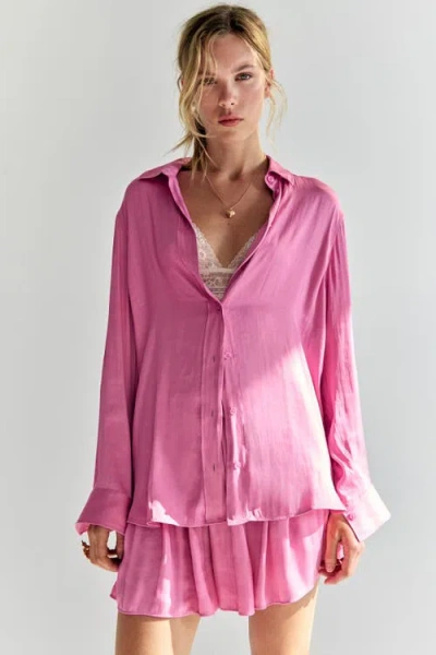 H&m Oversized Shirt In Pink