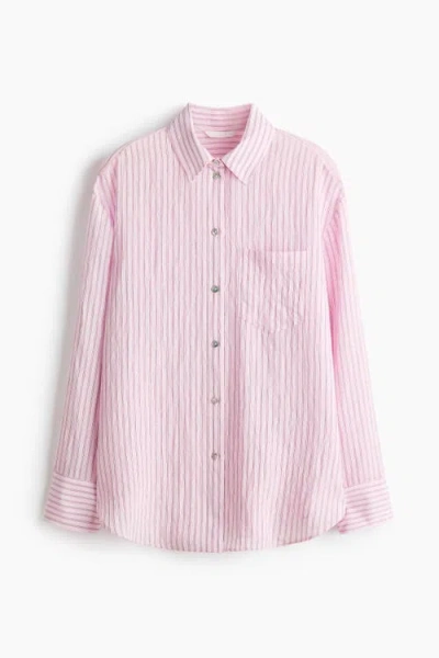 H&m Oversized Shirt In Pink