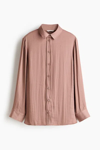 H&m Oversized Shirt In Pink