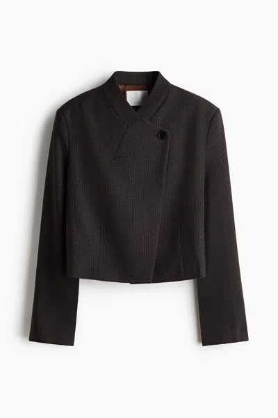 H&m Oversized Single-breasted Jacket In Brown