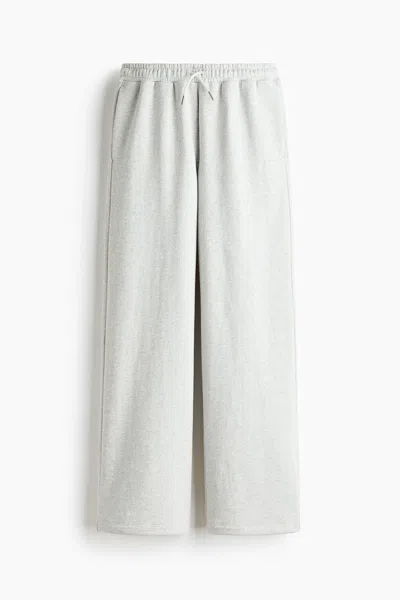 H&m Oversized Sports Joggers In Light Gray Melange