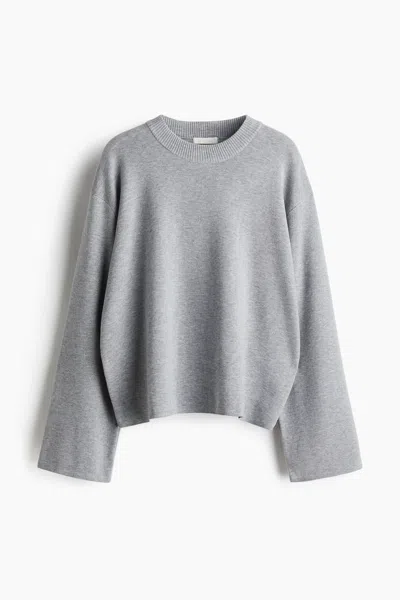 H&m Oversized Sweater In Gray Melange