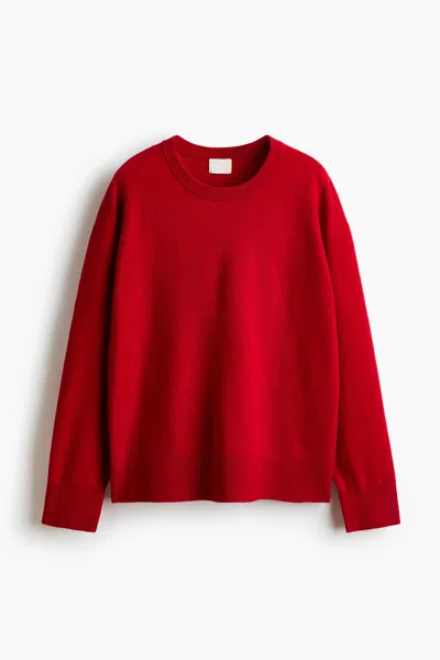 H&m Oversized Sweater In Red
