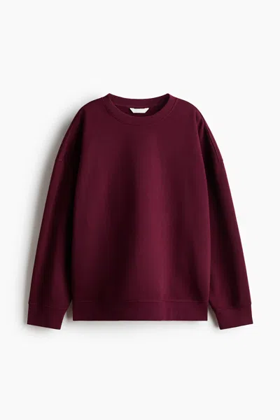 H&m Oversized Sweatshirt In Red