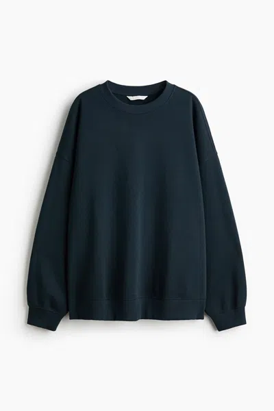 H&m Oversized Sweatshirt In Blue