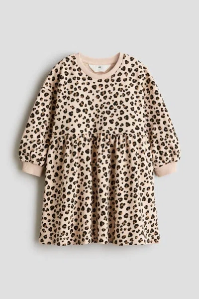 H&m Kids'  Oversized Sweatshirt Dress In Neutral