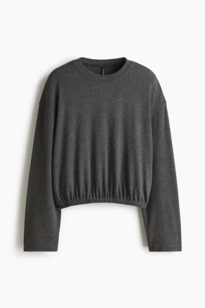H&m Oversized Top In Gray