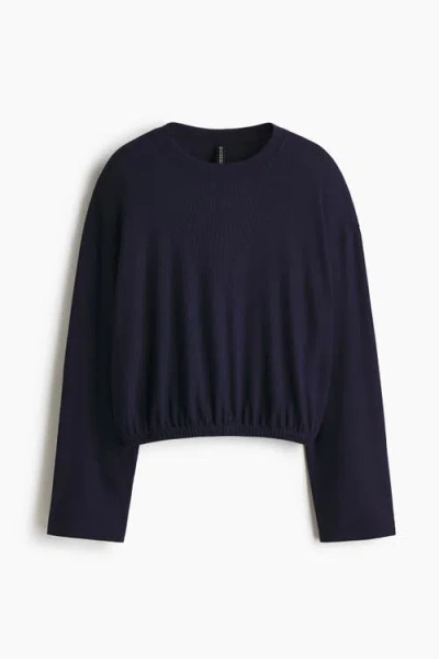 H&m Oversized Top In Blue