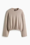 H&m Oversized Top In Brown