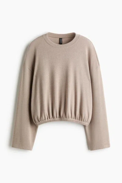 H&m Oversized Top In Brown