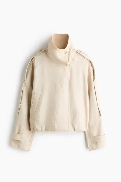 H&m Oversized Trench Jacket In Light Beige
