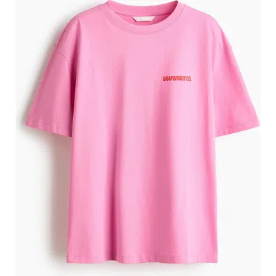H&m Oversized T-shirt In Pink