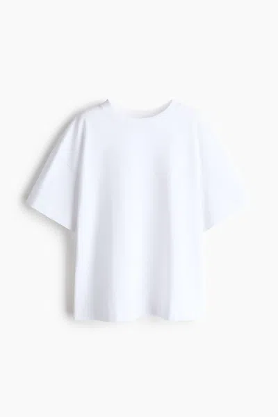 H&m Pima Cotton T-shirt In White