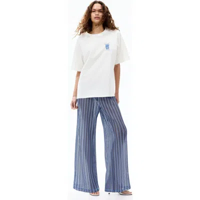 H&m Oversized T-shirt With Printed Motif In White