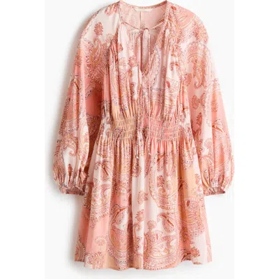 H&m Oversized Tunic Dress In Brown