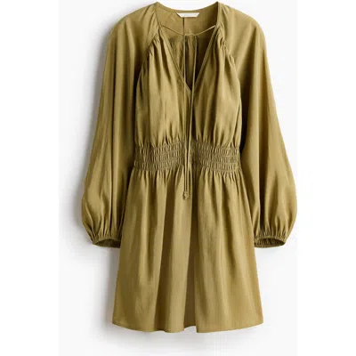 H&m Oversized Tunic Dress In Green