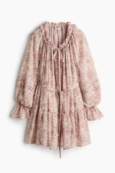 H&m Oversized Tunic Dress In Pink