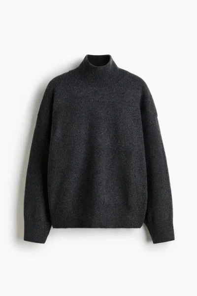 H&m Oversized Turtleneck Jumper In Black