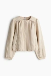 H&m Oversized Twill Jacket In Neutral