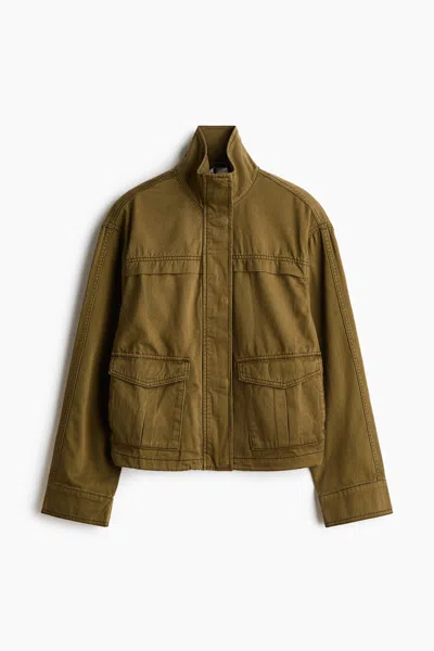 H&m Oversized Utility Jacket In Brown