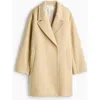 H&m Oversized Wool-blend Coat In Yellow