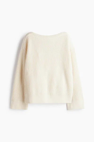 H&m Oversized Wool-blend Sweater In White