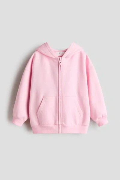 H&m Kids'  Oversized Zip-through Hoodie In Pink