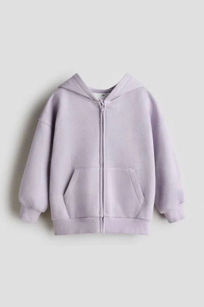H&m Kids'  Oversized Zip-through Hoodie In Purple
