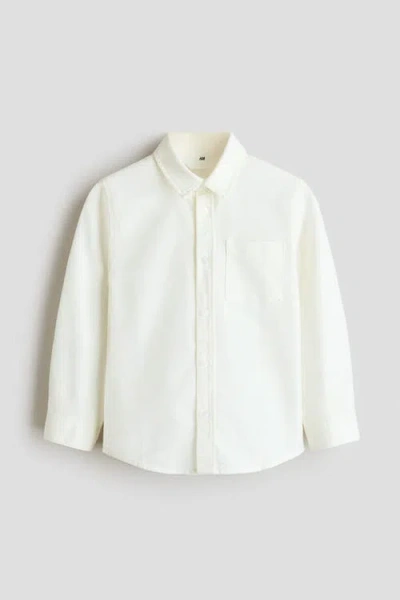 H&m Kids'  Oxford Shirt In Neutral