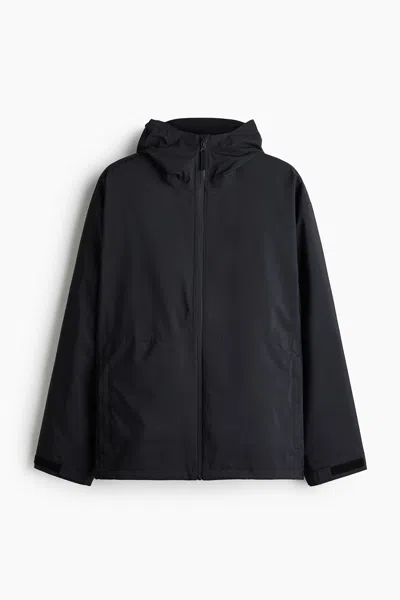 H&m Packable Rain Jacket With Stormmove In Black