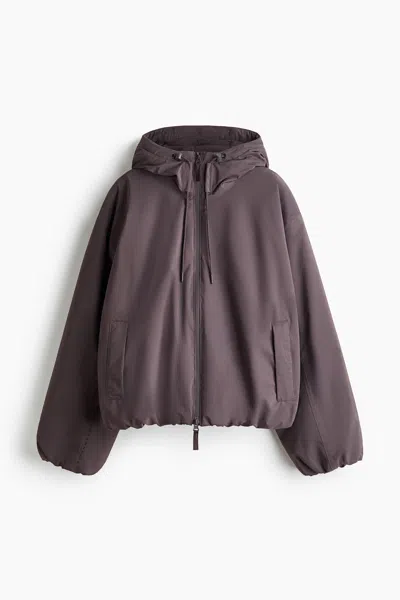 H&m Padded Activewear Rain Jacket With Stormmove In Animal Print