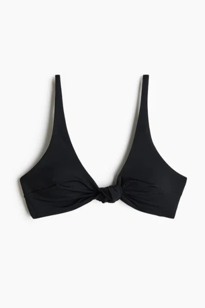H&m Padded Bikini Top In Black