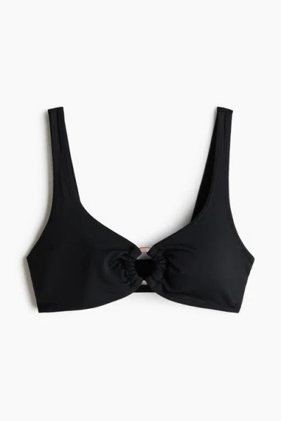 H&m Padded Bikini Top In Black