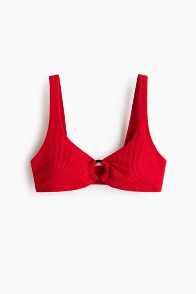 H&m Padded Bikini Top In Red