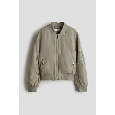 H&m Kids'  Padded Bomber Jacket In Gray