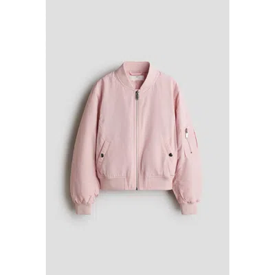 H&m Kids'  Padded Bomber Jacket In Pink