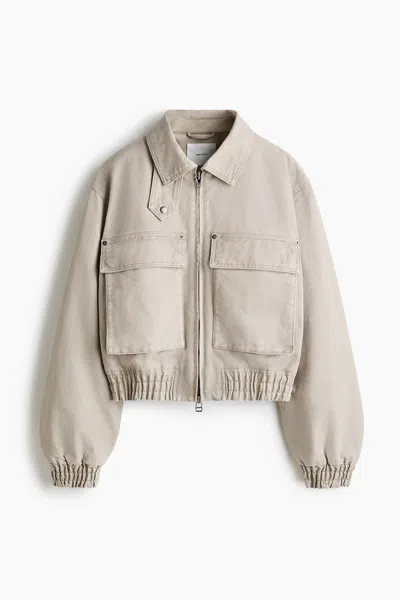 H&m Padded Canvas Jacket In White
