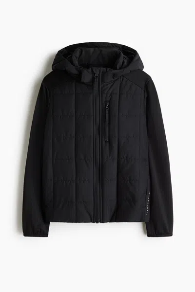 H&m Kids' Padded Hybrid Jacket With Thermomove In Black