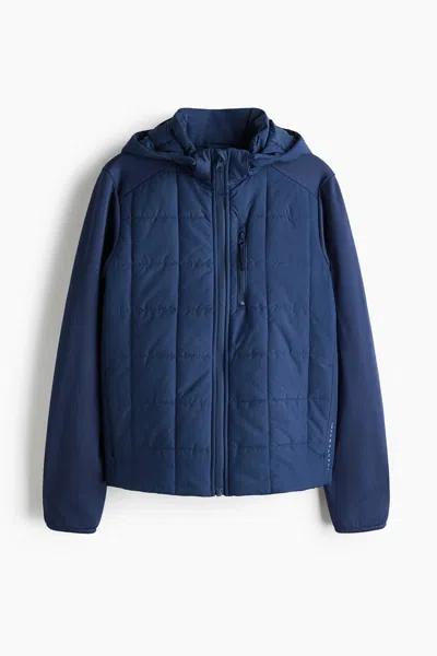 H&m Kids' Padded Hybrid Jacket With Thermomove In Blue
