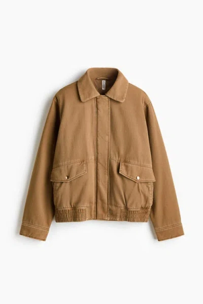 H&m Padded Jacket In Brown
