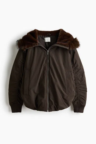 H&m Padded Jacket In Brown