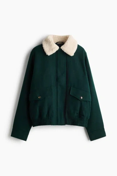 H&m Padded Jacket In Green