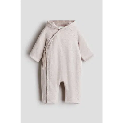 H&m Babies'  Padded Jersey Pramsuit In Brown