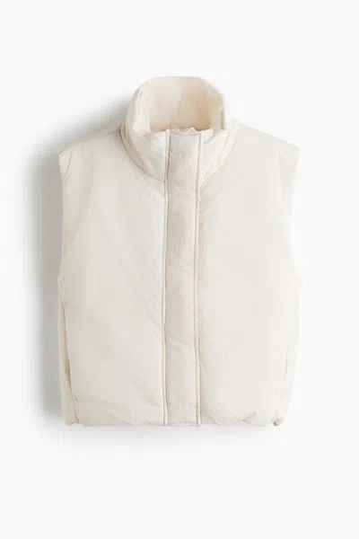 H&m Padded Nylon Vest In White