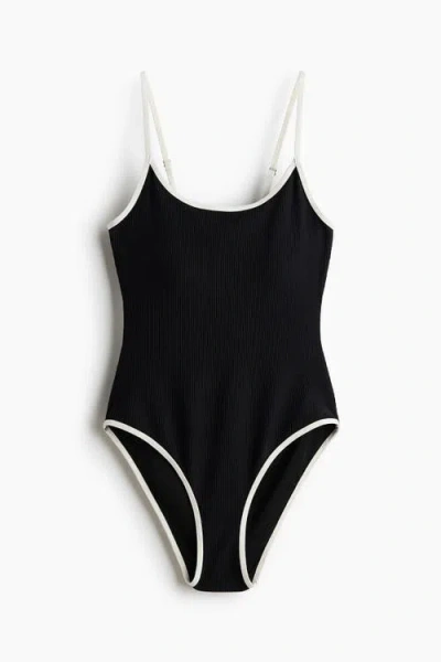 H&m Padded-cup Swimsuit In Black
