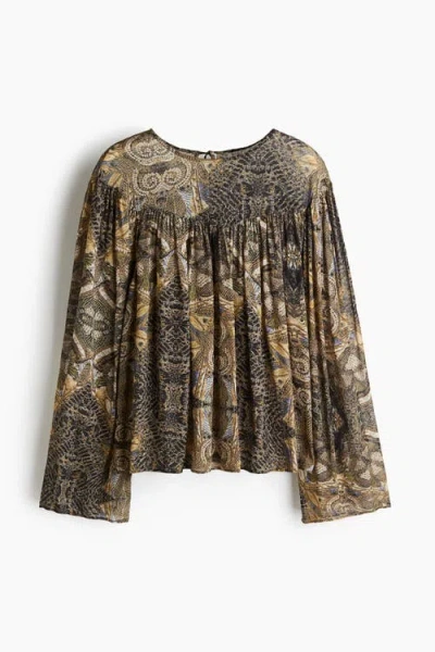 H&m Patterned Blouse In Multi