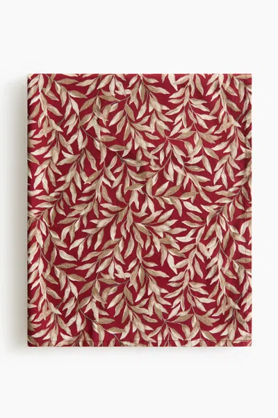 H&m Patterned Cotton Tablecloth In Red