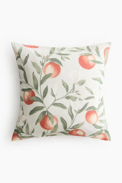 H&m Patterned Cushion Cover In White