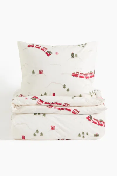 H&m Patterned Duvet Cover Set In Multi