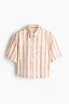 H&m Patterned Poplin Shirt In Multi